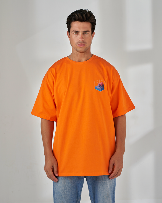 Cube printed oversized t-shirt