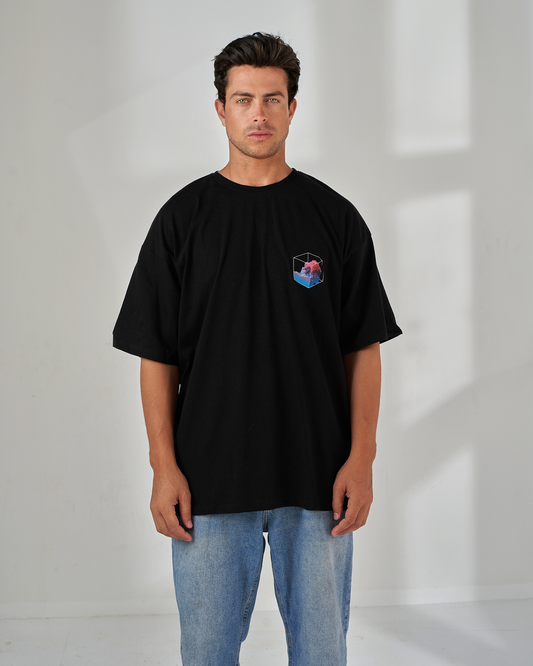 Cube printed oversized t-shirt
